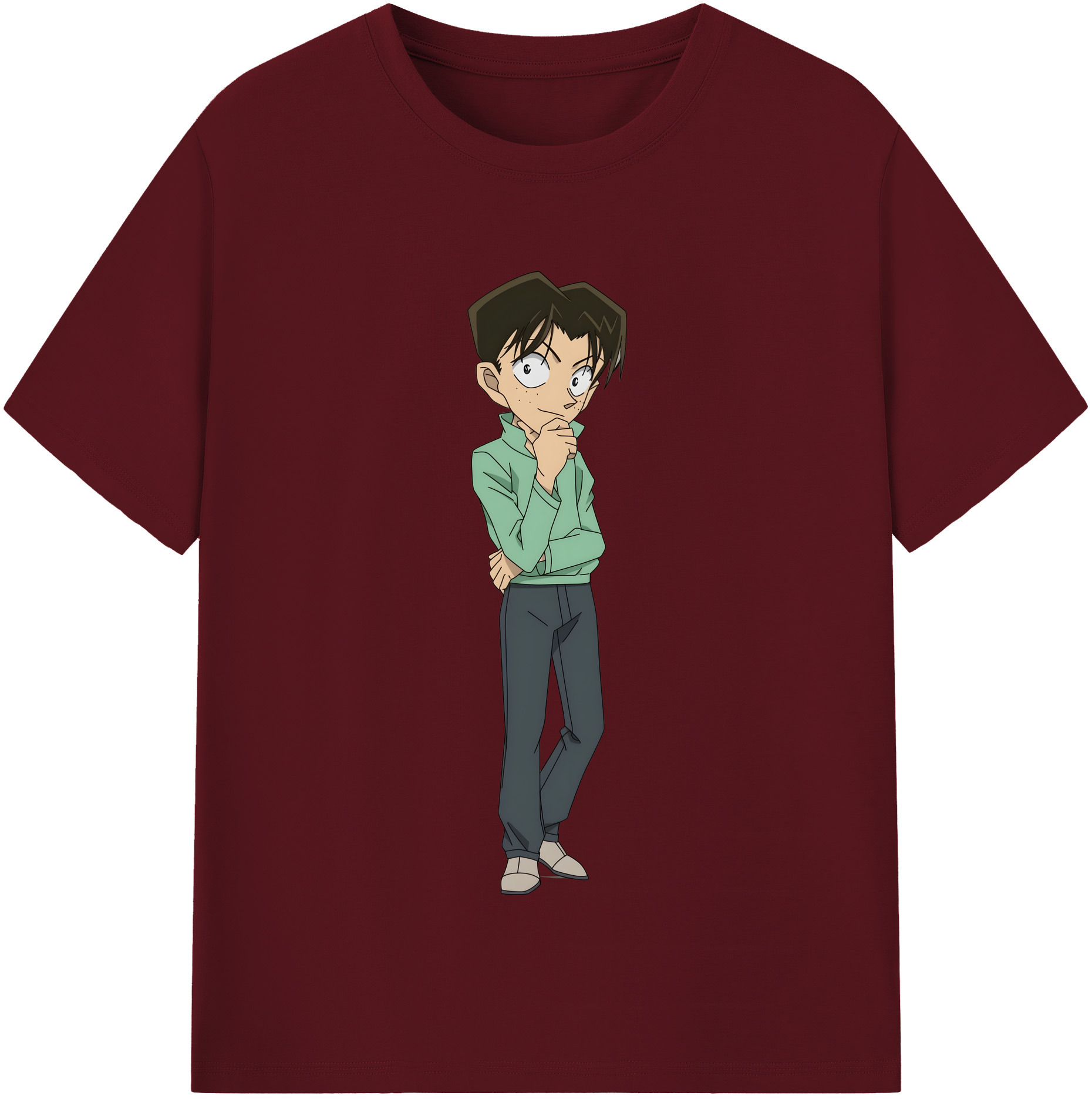 （画像用） 名探偵コナン 円谷 光彦 つぶらや みつひこ Detective Conan Mitch Tennyson 綿100％半袖Tシャツ（フロントプリント）